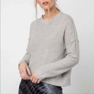 RAILS JOANNA HEATHER GREY CASHMERE KNIT CREWNECK SWEATER WOMENS MEDIUM